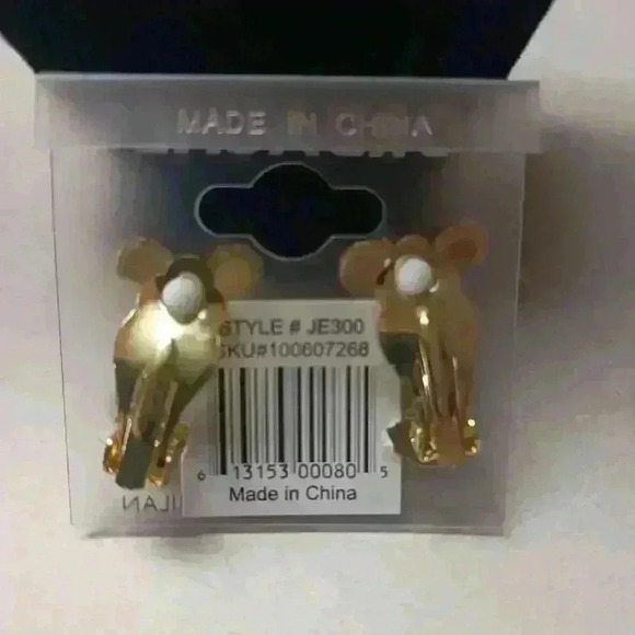 Jordache gold earrings - Picture 2 of 3